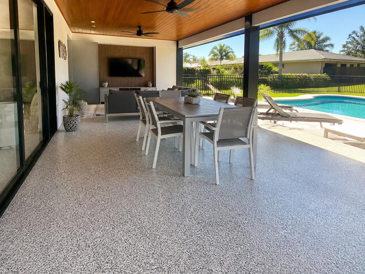 Residential epoxy flooring project